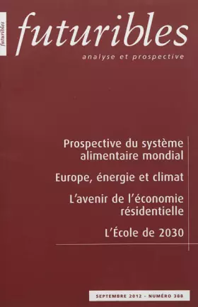 Couverture du produit · Prospective du système alimentaire mondial