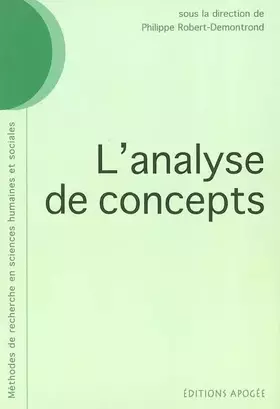 Couverture du produit · L'Analyse de concepts