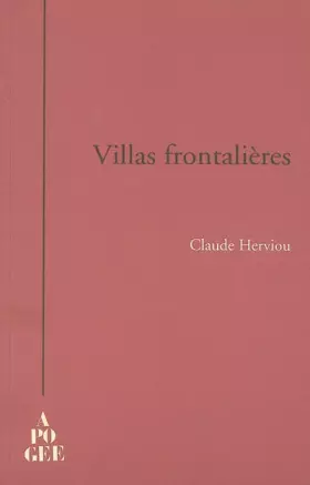 Couverture du produit · Villas frontalières