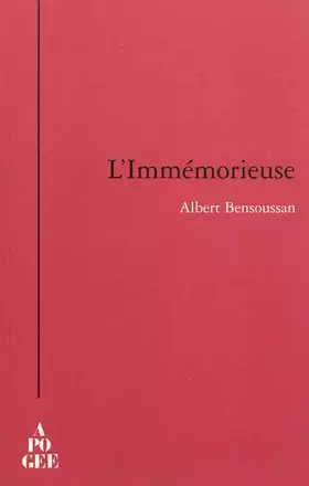 Couverture du produit · L'immémorieuse