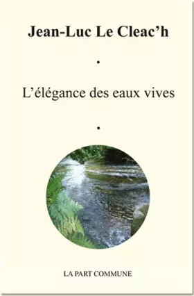 Couverture du produit · L'élégance des eaux vives