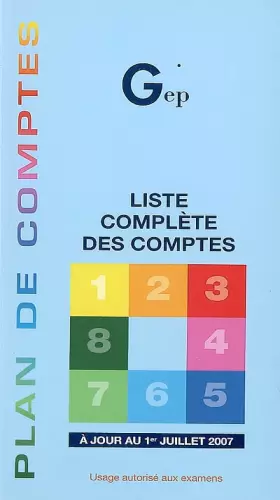 Couverture du produit · Plan de comptes