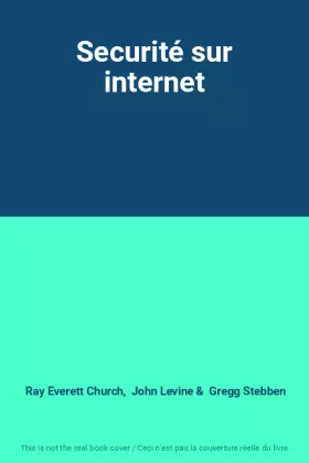 Couverture du produit · Securité sur internet