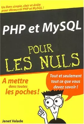 Couverture du produit · PHP et MySQL pour les Nuls