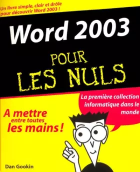 Couverture du produit · Word 2003 pour les nuls