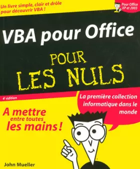 Couverture du produit · VBA pour Office