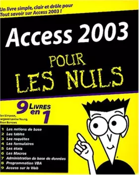 Couverture du produit · Access 2003, 9 en 1 pour les nuls