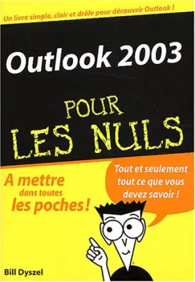 Couverture du produit · Outlook 2003 poche pour les Nuls