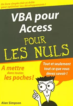 Couverture du produit · VBA POUR ACCESS POC PR NULS