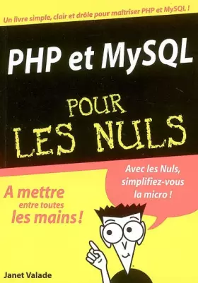 Couverture du produit · PHP et MySQL pour les Nuls