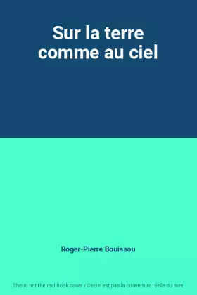Couverture du produit · Sur la terre comme au ciel
