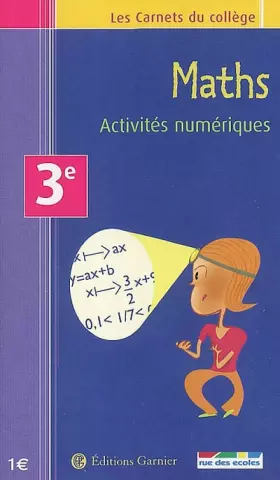 Couverture du produit · Les Carnets du collège : Maths, activités numériques, 3e