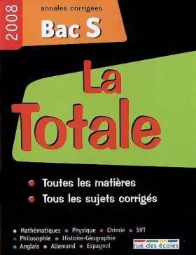 Couverture du produit · Annales corrigées Bac S