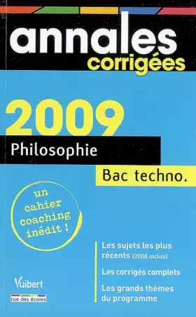 Couverture du produit · Philosophie Bac techno