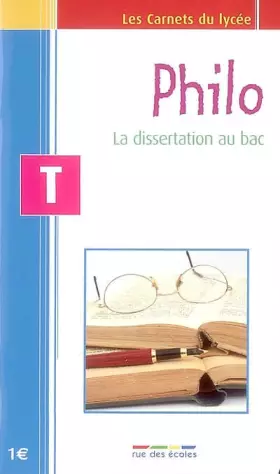Couverture du produit · Philo Dissertation - Terminale