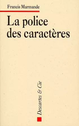 Couverture du produit · La police des caracteres