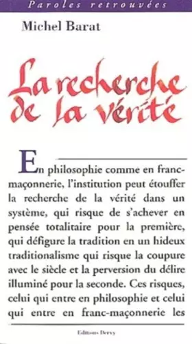 Couverture du produit · La Recherche de la vérité