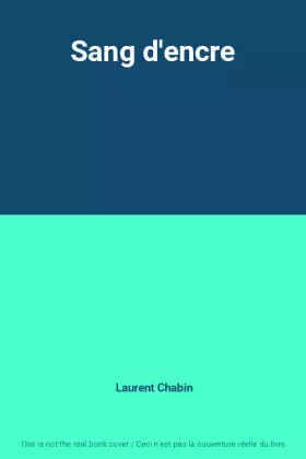 Couverture du produit · Sang d'encre