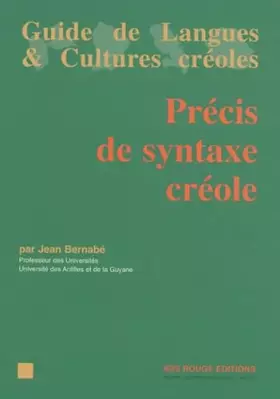 Couverture du produit · Précis de syntaxe créole