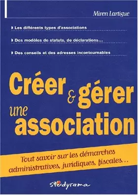 Couverture du produit · Créer et gérer une association