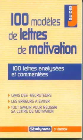 Couverture du produit · 100 modèles de lettres de motivation