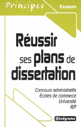 Couverture du produit · Réussir ses plans de dissertation