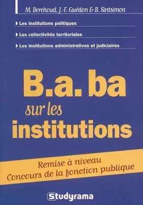 Couverture du produit · B.a. ba sur les institutions