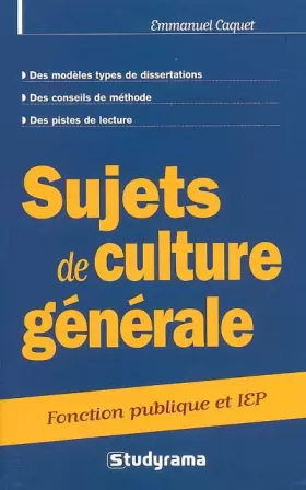 Couverture du produit · Sujets de culture générale