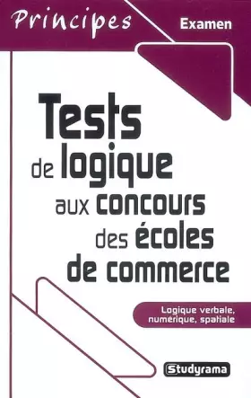 Couverture du produit · Tests de logique aux concours des écoles de commerce