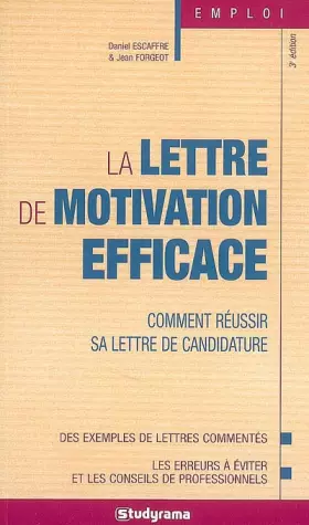 Couverture du produit · La lettre de motivation efficace