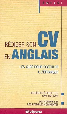 Couverture du produit · Rédiger son CV en anglais