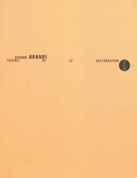 Couverture du produit · Théorie de la restauration