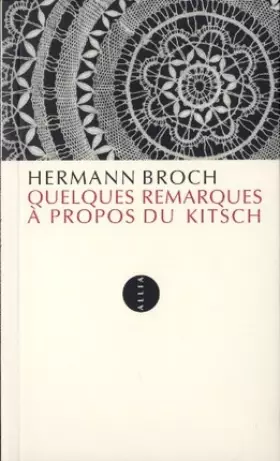 Couverture du produit · Quelques remarques à propos du kitsch