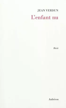 Couverture du produit · L'enfant nu