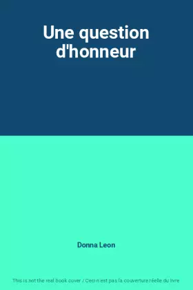 Couverture du produit · Une question d'honneur