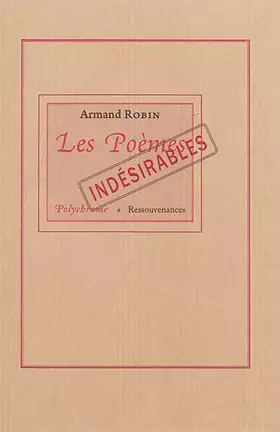 Couverture du produit · Les poèmes indésirables