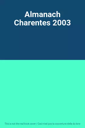 Couverture du produit · Almanach Charentes 2003