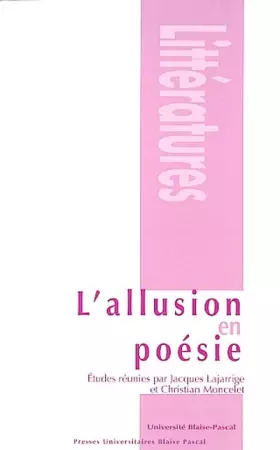 Couverture du produit · L'allusion en poésie
