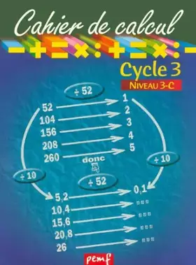 Couverture du produit · Cahier de calcul cycle 3 niveau 3c