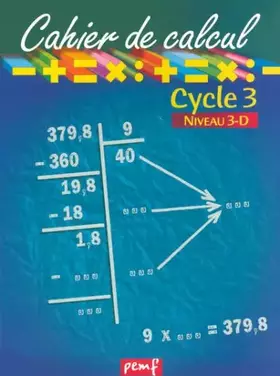 Couverture du produit · Cahier de calcul cycle 3 niveau 3d