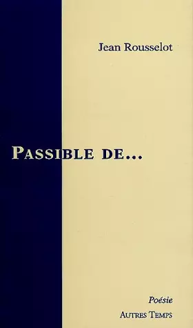 Couverture du produit · Passible de...