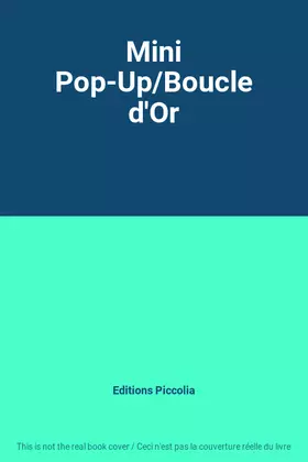 Couverture du produit · Mini Pop-Up/Boucle d'Or