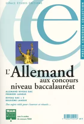 Couverture du produit · L'Allemand Aux Concours
