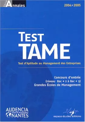 Couverture du produit · Test TAME