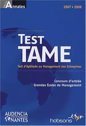 Couverture du produit · Test TAME