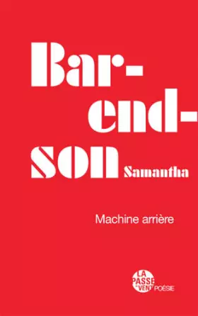 Couverture du produit · Machine arrière