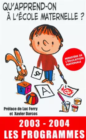 Couverture du produit · Qu'apprend-on à l'école maternelle ?