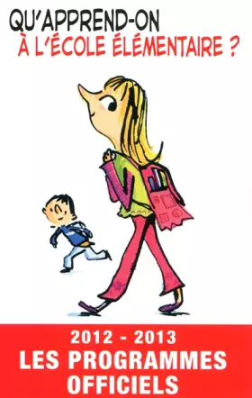 Couverture du produit · QU'APPREND-ON ECOLE ELEMENTAIR
