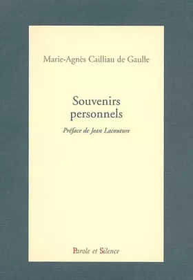 Couverture du produit · Souvenirs personnels