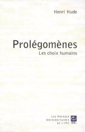 Couverture du produit · prolegomenes (0)